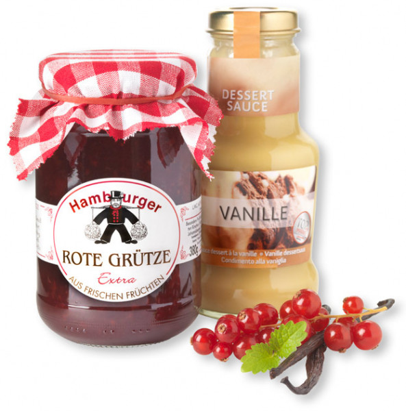 Hamburger Rote Grütze mit Vanille-Soße