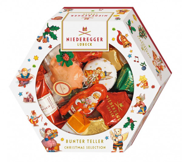 Niederegger Bunter Weihnachtsteller