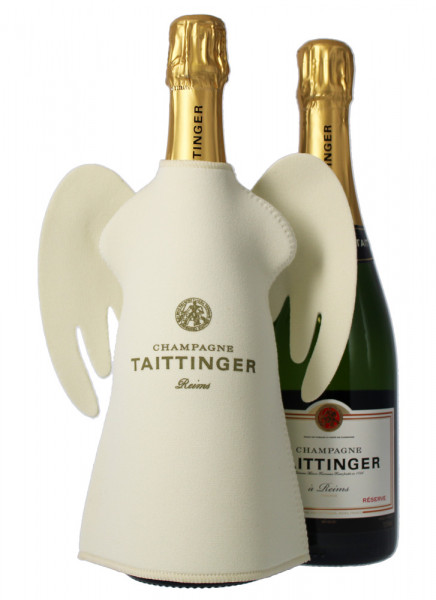 Champagne Taittinger in Engel Kühlmanschette