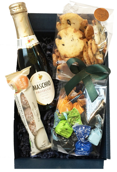 Kleines Snackpräsent mit Prosecco