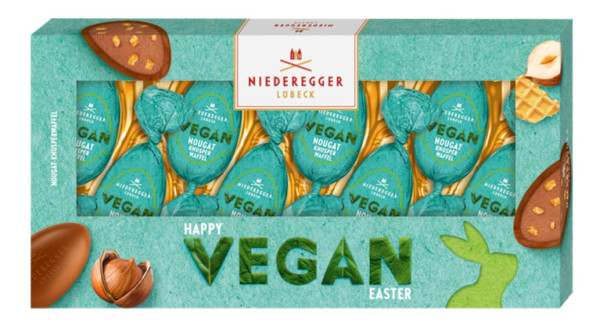 Niederegger VEGAN Nougat Eier Knusperwaffel 100g