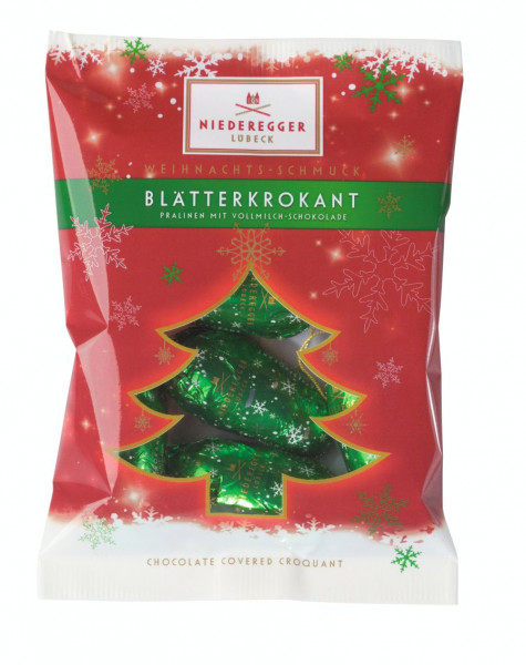 Niederegger WEIHNACHTS-SCHMUCK BLÄTTERKROKANT 5/17g