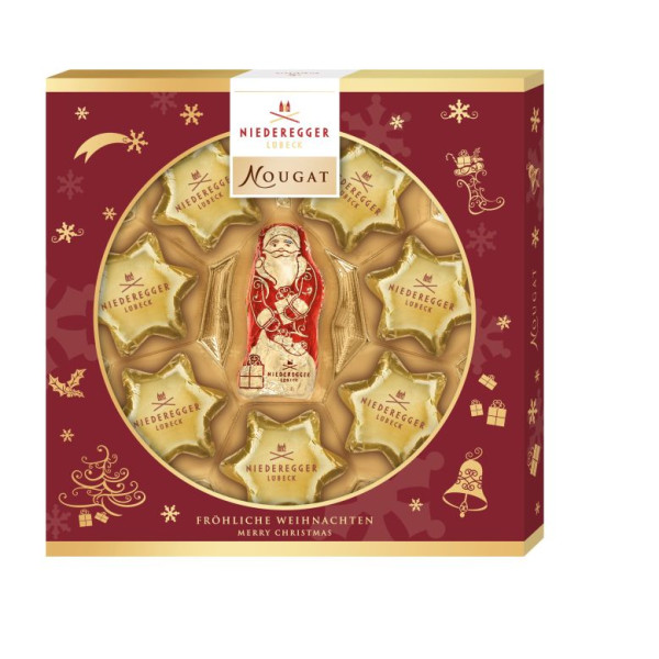 Niederegger Nougat Weihnachtssterne + Weihnachtsmann