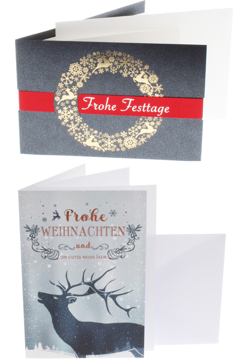 Weihnachtskarten - Mit Ihrem individuellen Text! |über 100 kleine