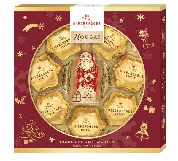 Niederegger Nougat Weihnachtssterne und Weihnahctsmann