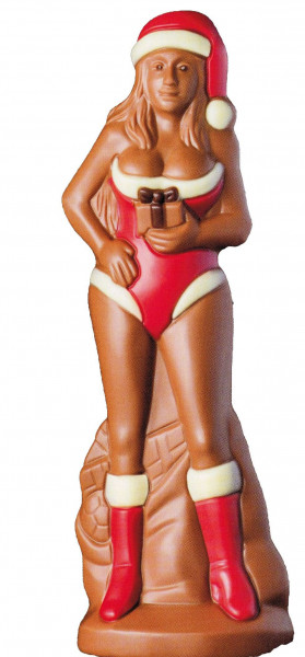 Sexy Schokoladen-Weihnachtsfrau - 20cm/125g