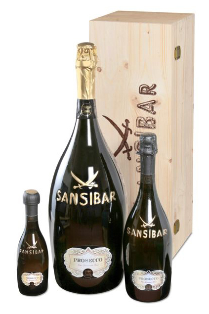 Sansibar Prosecco 1,5L MAGNUM in einer Holz-Präsentkiste | Prosecco |  Schaumwein | Hanseaten Select | Champagner & Sekt