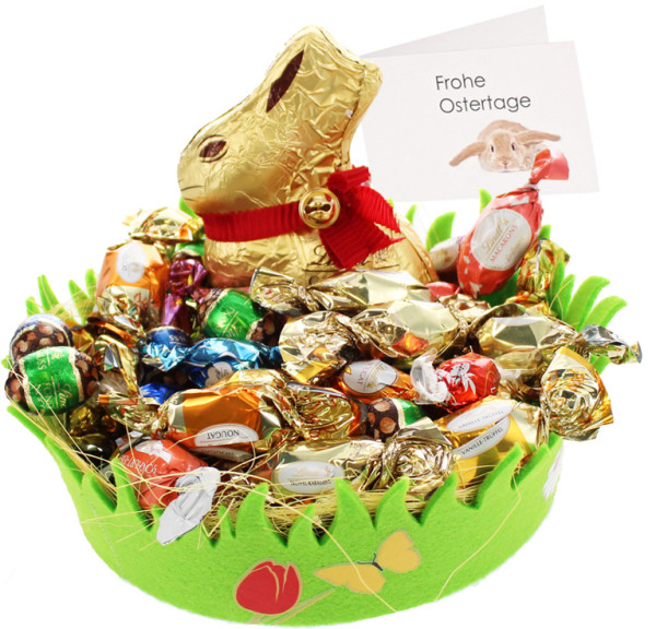 Große Osterconfiserieschale mit Karte