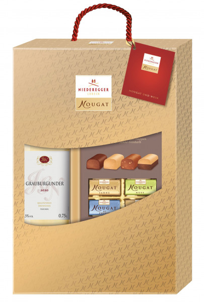 Niederegger Weihnachtspräsent NOUGAT & WEIN