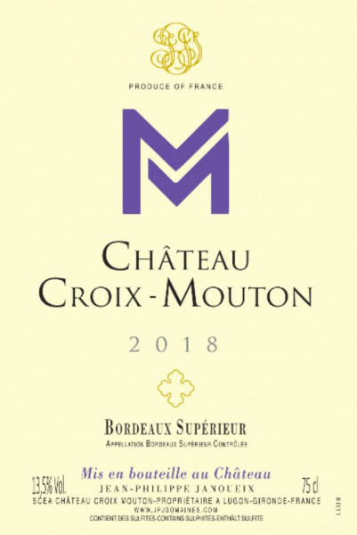 Chateau Croix Mouton 2018 - Bordeaux Supérieur