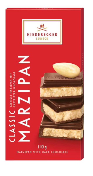 Niederegger Marzipan Tafel Classic Zartbitter 10 / 110g