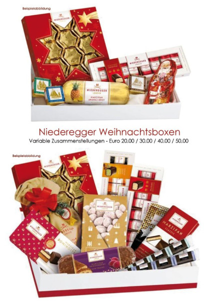 Niederegger Weihnachtsboxen 1250g