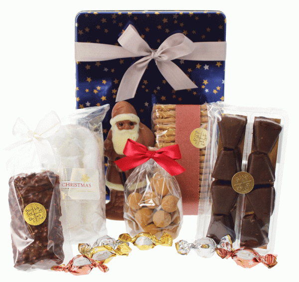 Sternendose mit festlicher Confiserie